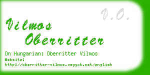 vilmos oberritter business card